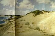 carl locher sommerdag ved hoje klitter ncer stranden ikke langt fra skagen Sweden oil painting artist